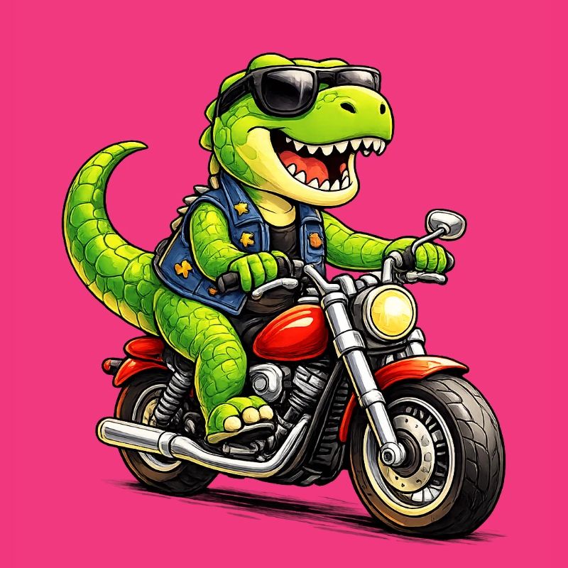 Biker-Dinosaurier 