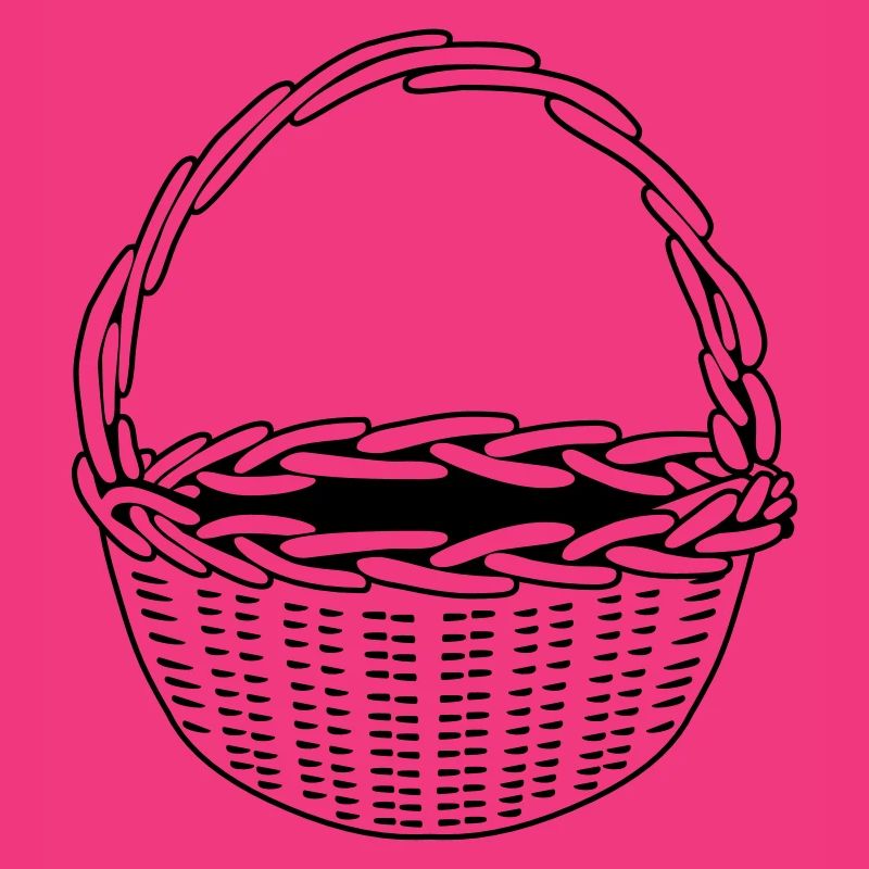 Korb - schwarz-weiß - einfärbbar