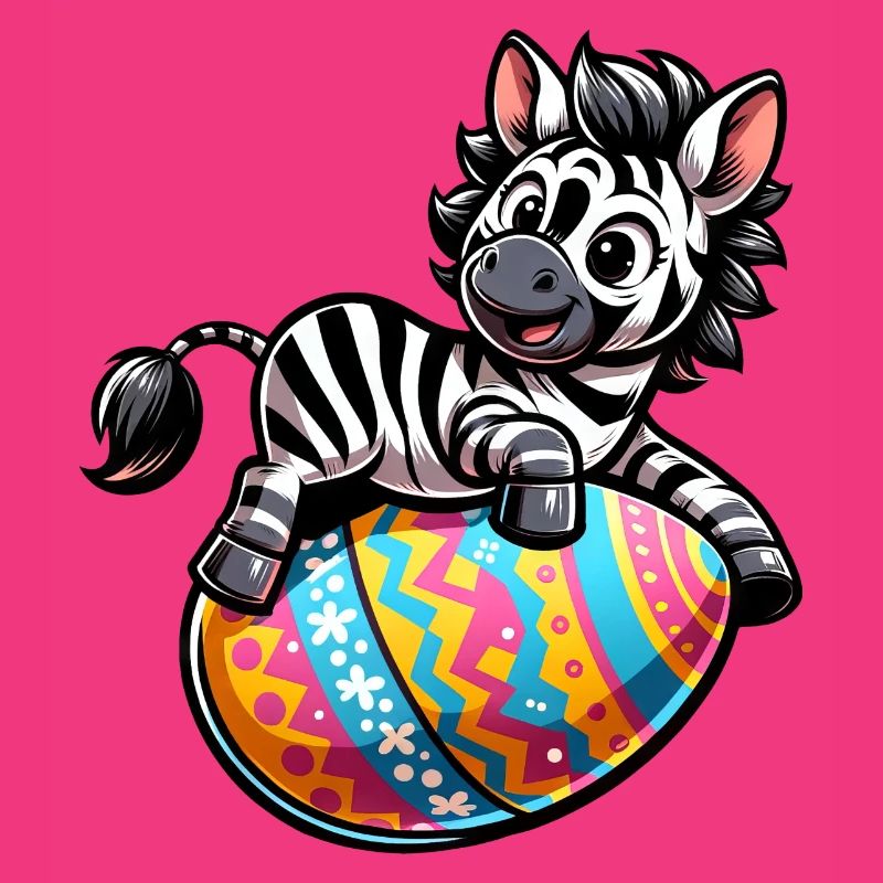 Ostern Zebra Osterei Comic