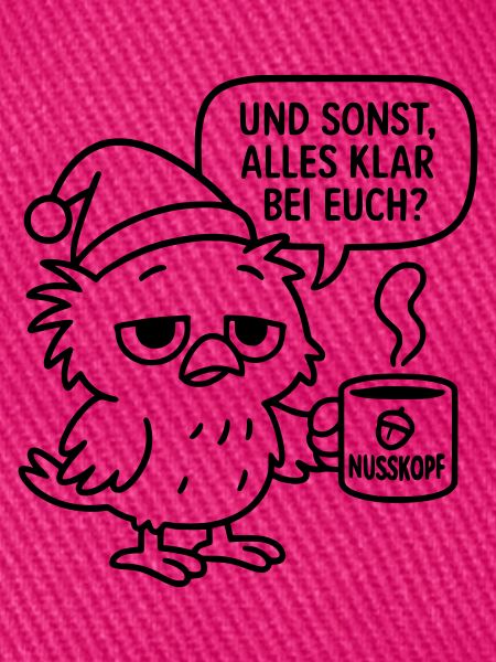 Morgenmuffel Vogel_mit_Kaffeetasse_und_Sprechblase