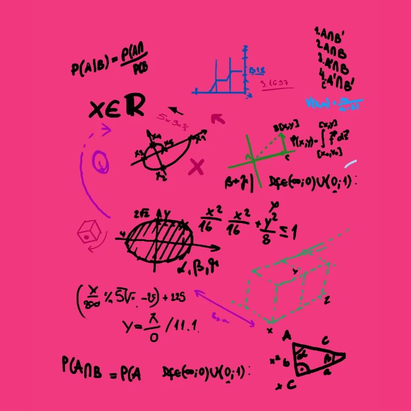 Math Complex Mathematical blackboard with formulas