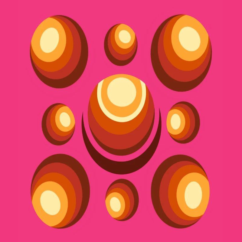 70s Wallpaper Pattern Retro Circle Pattern