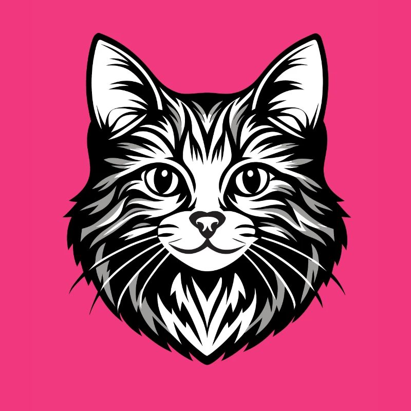 Komplizierte Katzengesicht Illustration