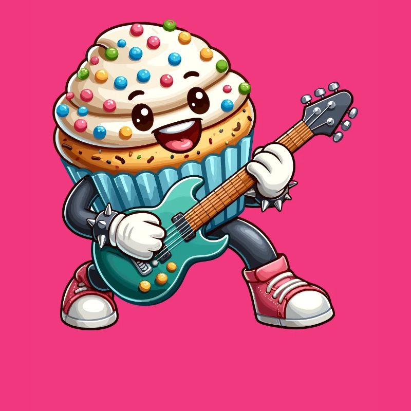 Dessin de bascule de cupcake mignon