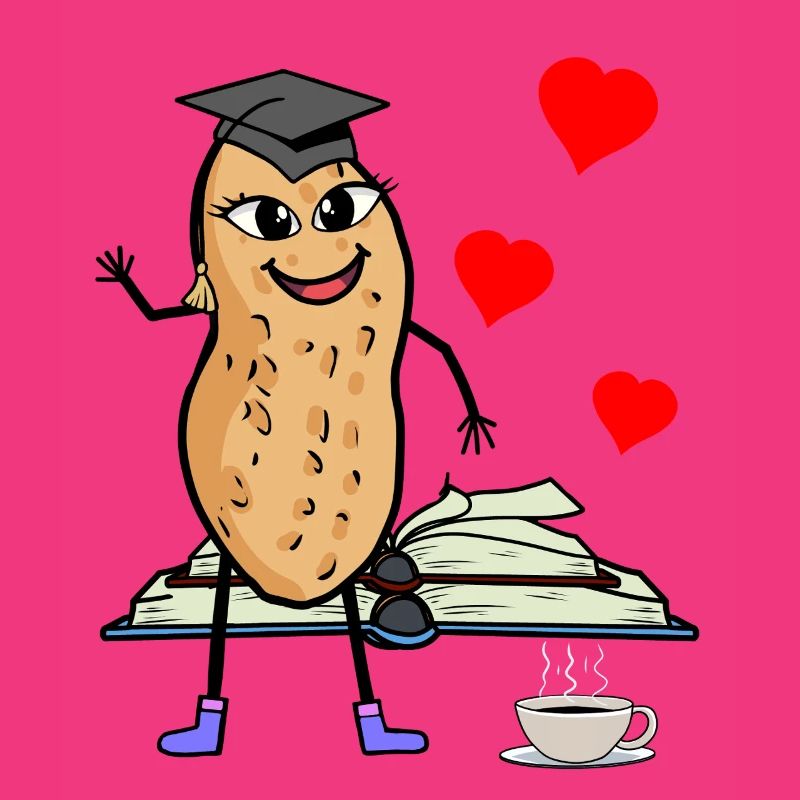 Erdnuss Studentin Studieren Studium Uni