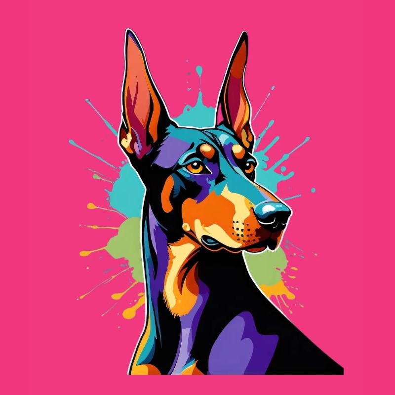 Farbexplosion Dobermann