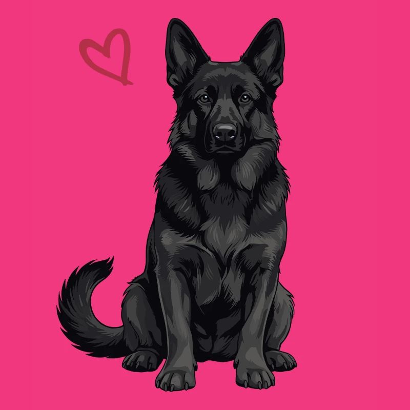 Schwarzer Deutscher Schäferhund