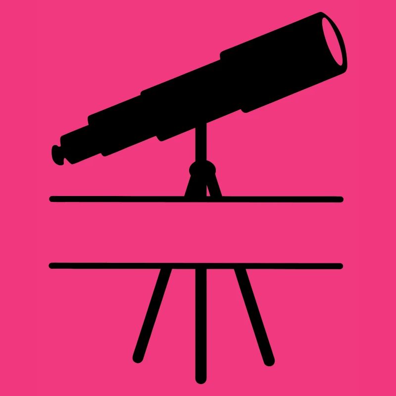 Teleskop-Schattenbild mit Leerzeichen oder Balken