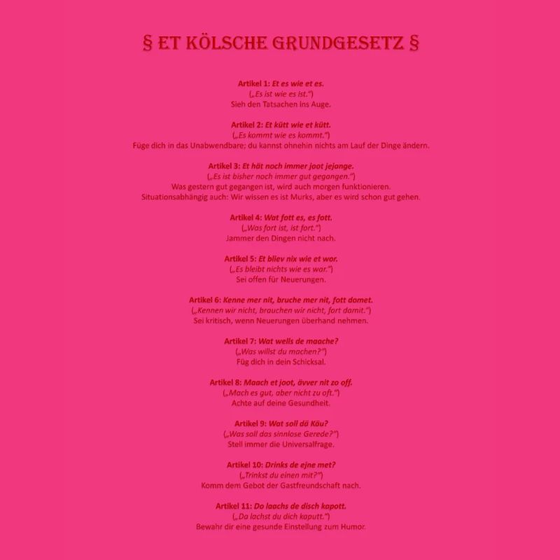 Et Kölsche Basic Law - Et Kölsche Basic Law