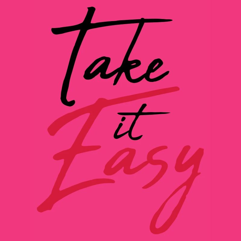 ruhig cool take it easy logo design text chill ein