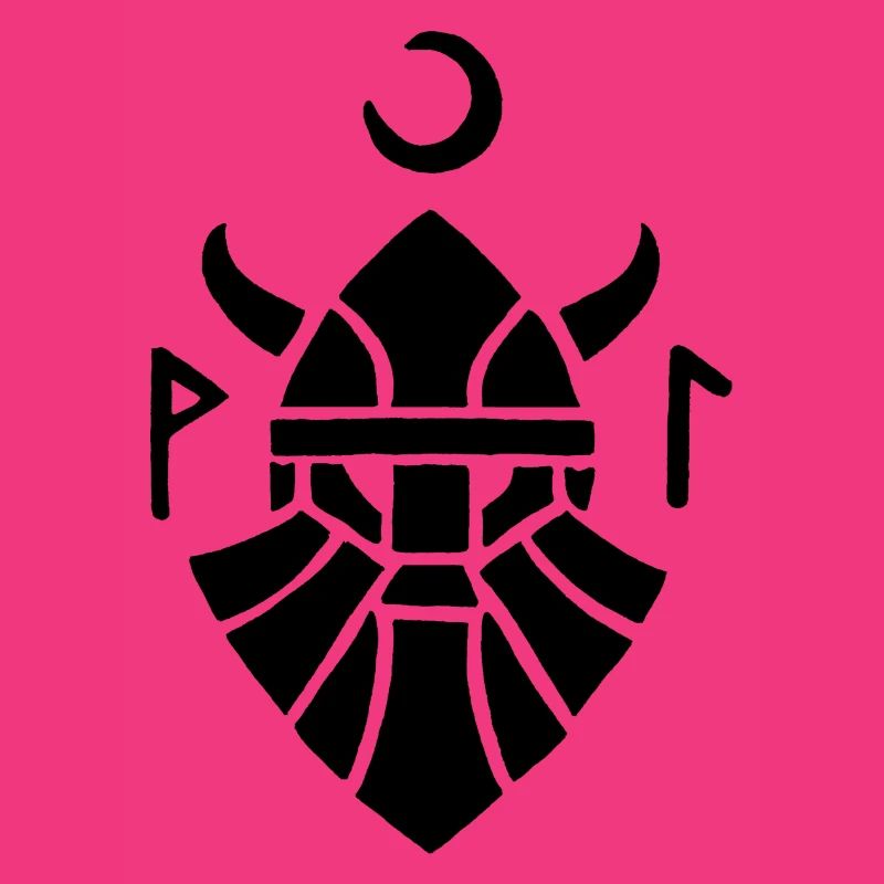 Schwarzes Wikinger-Krieger-Symbol