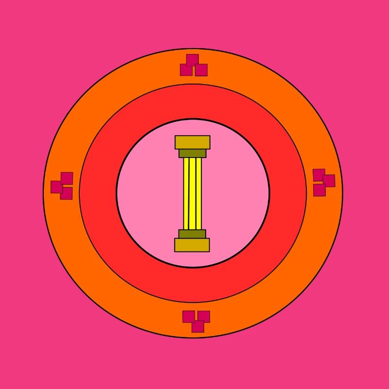 Emblem mit Säule
