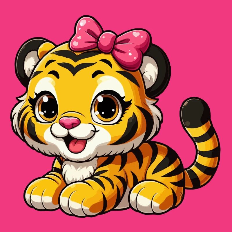 Mädchen Tiger