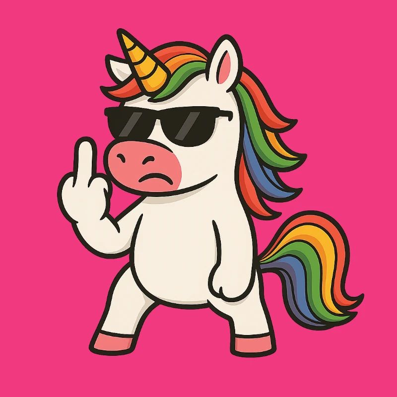 Mittelfinger Einhorn