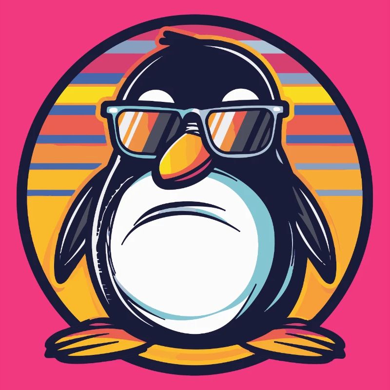 Pinguin Comic Cool