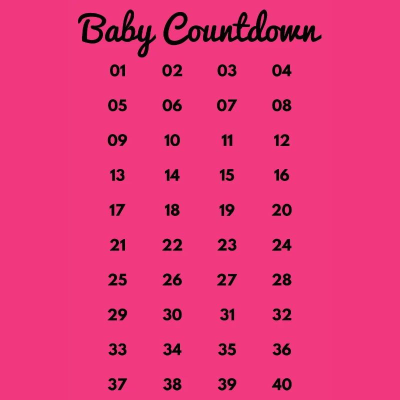Baby Countdown Schwangerschaftswochen