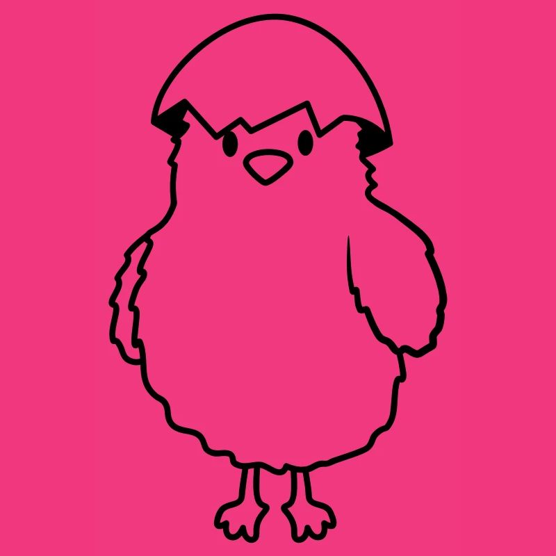 Chicks with eggshell on the head