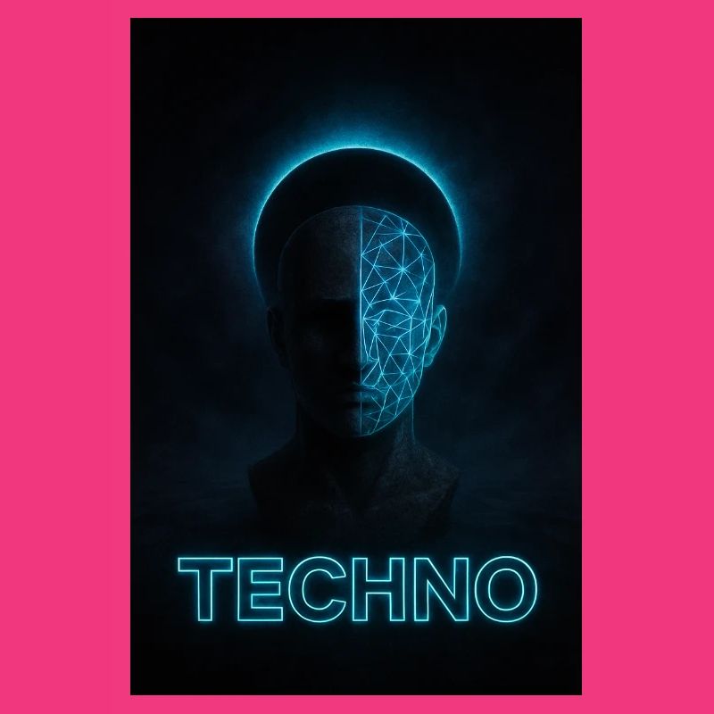 Futuristisches Techno-PortraitDesign