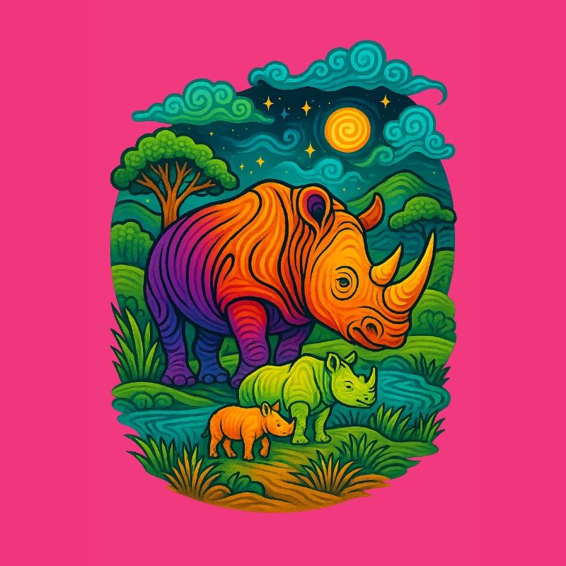 Regenbogen Rhino