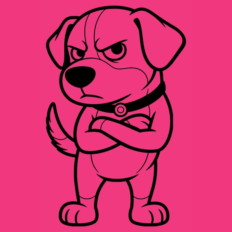 grumpy dog