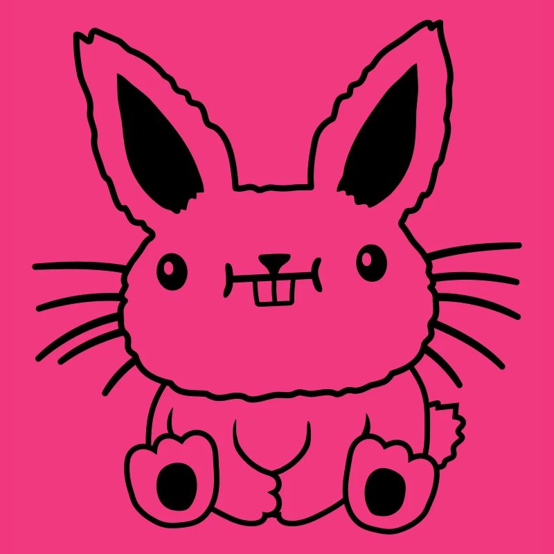 Small seated kawaii rabbit