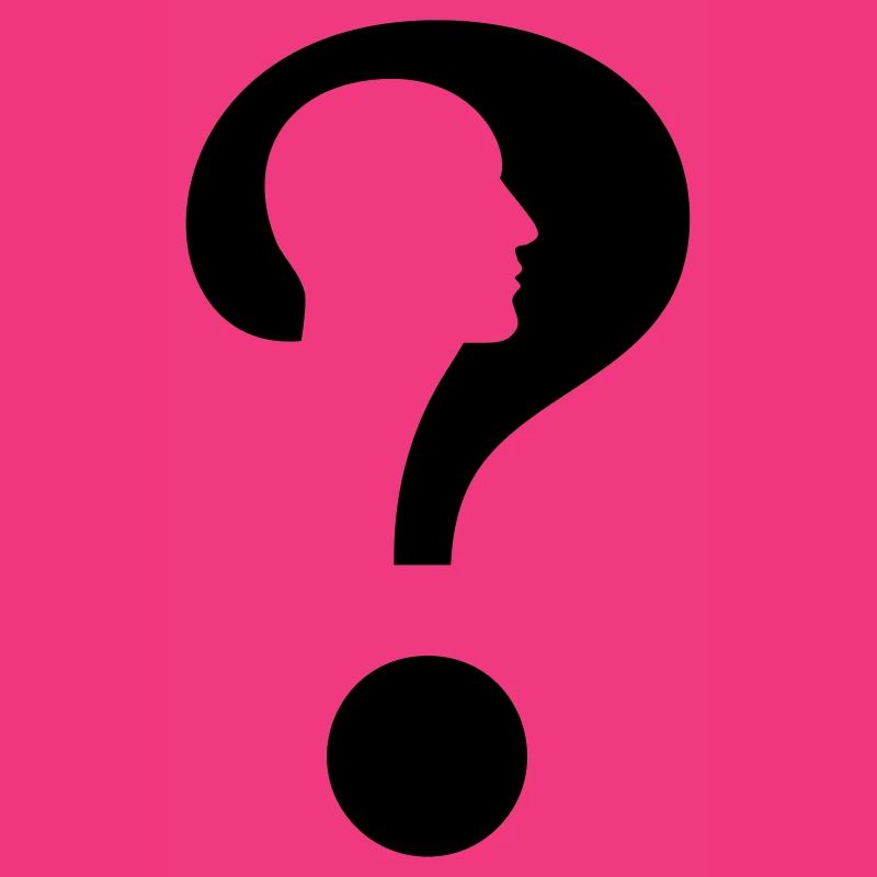 Fragezeichen mit Silhouette Mann #