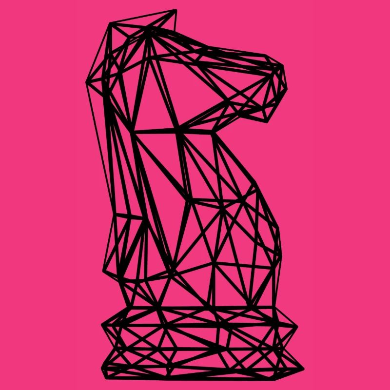 Chevalier de Chessman composé de lignes, polygone