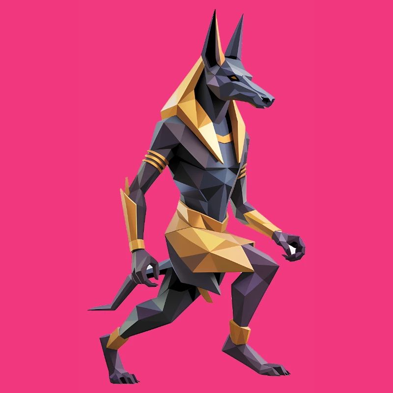 Anubis - Cooles Low Poly Logo