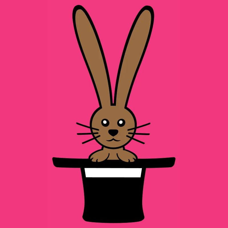 Lapin Chapeau Haut de forme Sorcier Lapin Sorcier Mignon