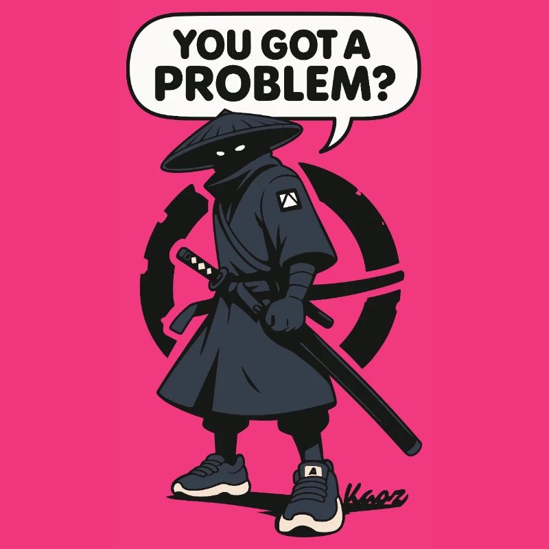 Schatten ninja mit Spruch