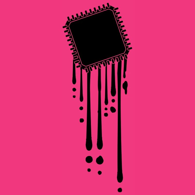 processor melt drops graffiti cpu computer
