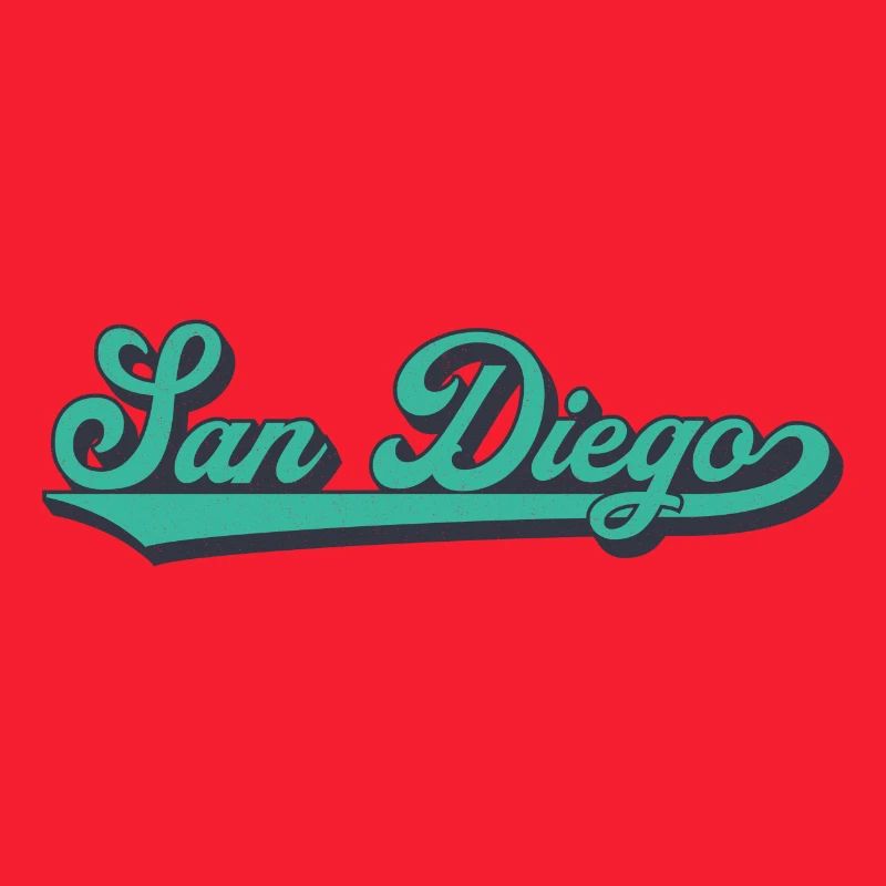 San Diego Script Retro Wave