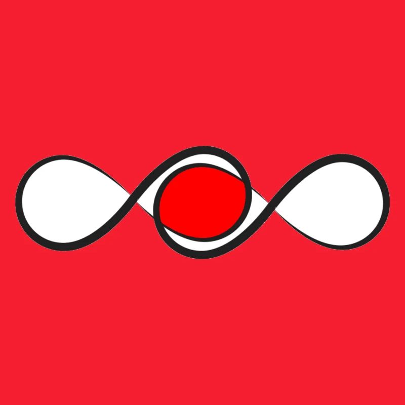 Ligne éternelle avec accent rouge