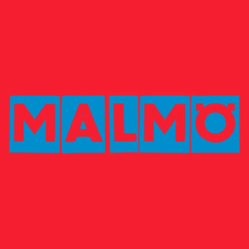 Malmö – Blaues Textdesign