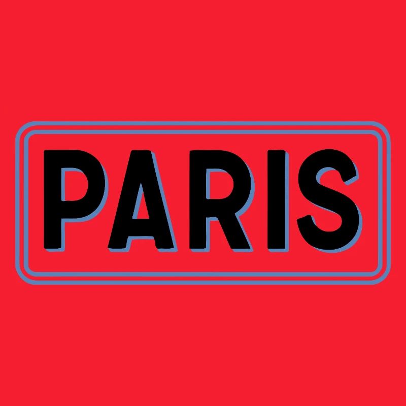 Paris in linearblauer Silhouette