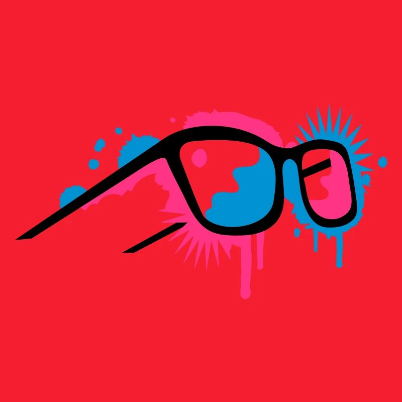 3D glasses in graffiti style