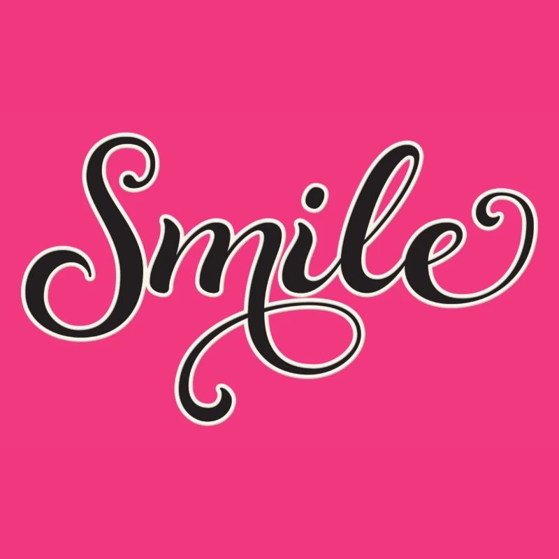 Smiling Script Lettering Smile