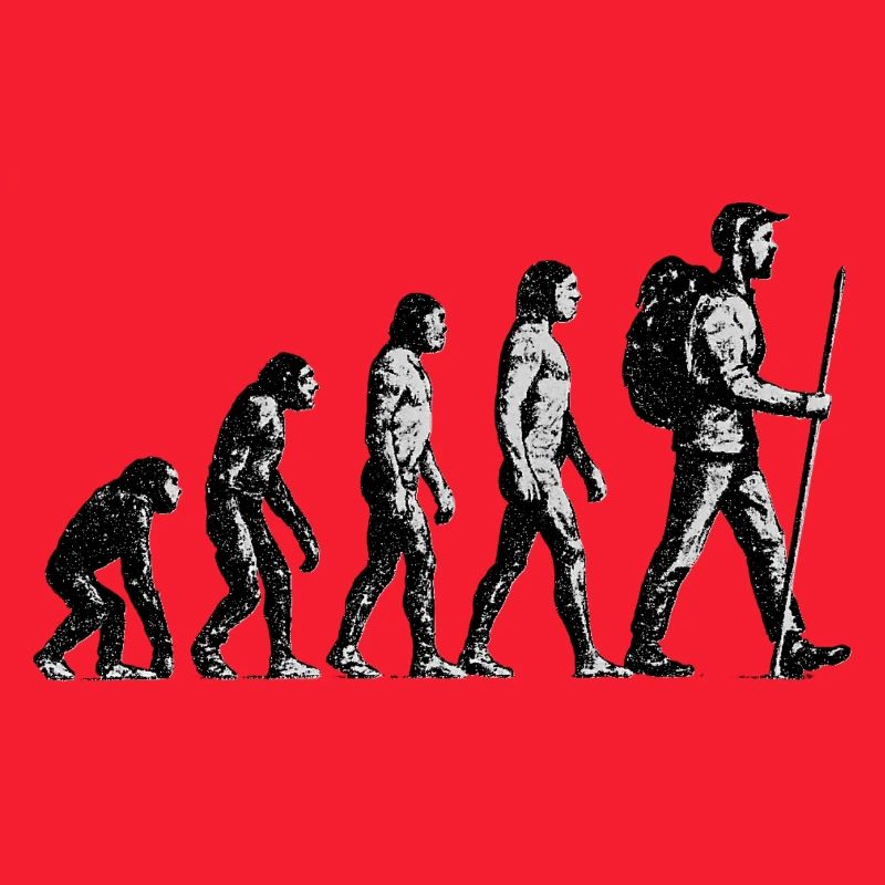 Evolution zum Wandersmann Grunge Design