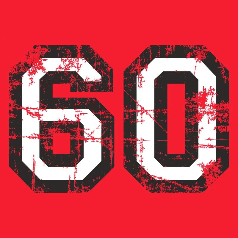 Number 60 Sixty 60th Birthday Design (EU)