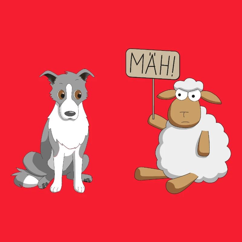 Border Collie und Schaf