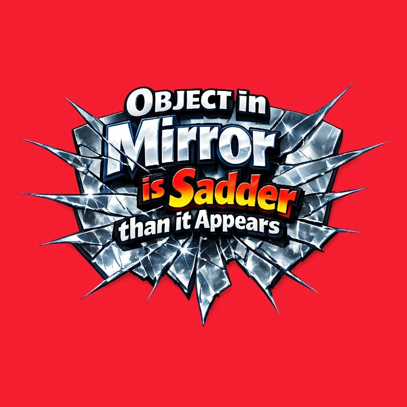 A broken mirror is the sad truth