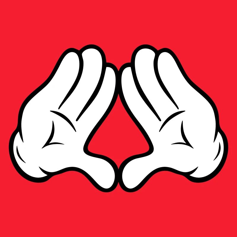 Comic Style Hands Diamond Pyramid Triangle Diamond