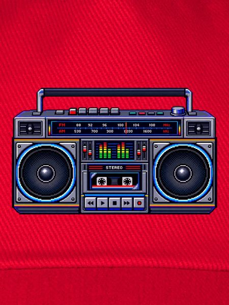 Pixel-Art Ghetto Blaster