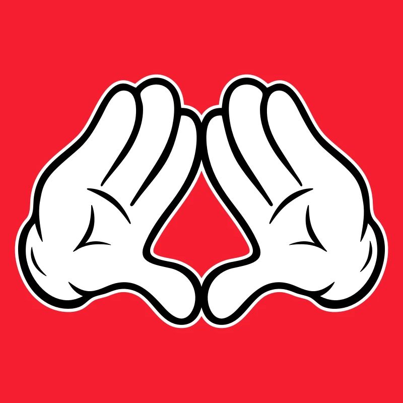 Hands Diamond Pyramid Triangle Rhombus Comic Style