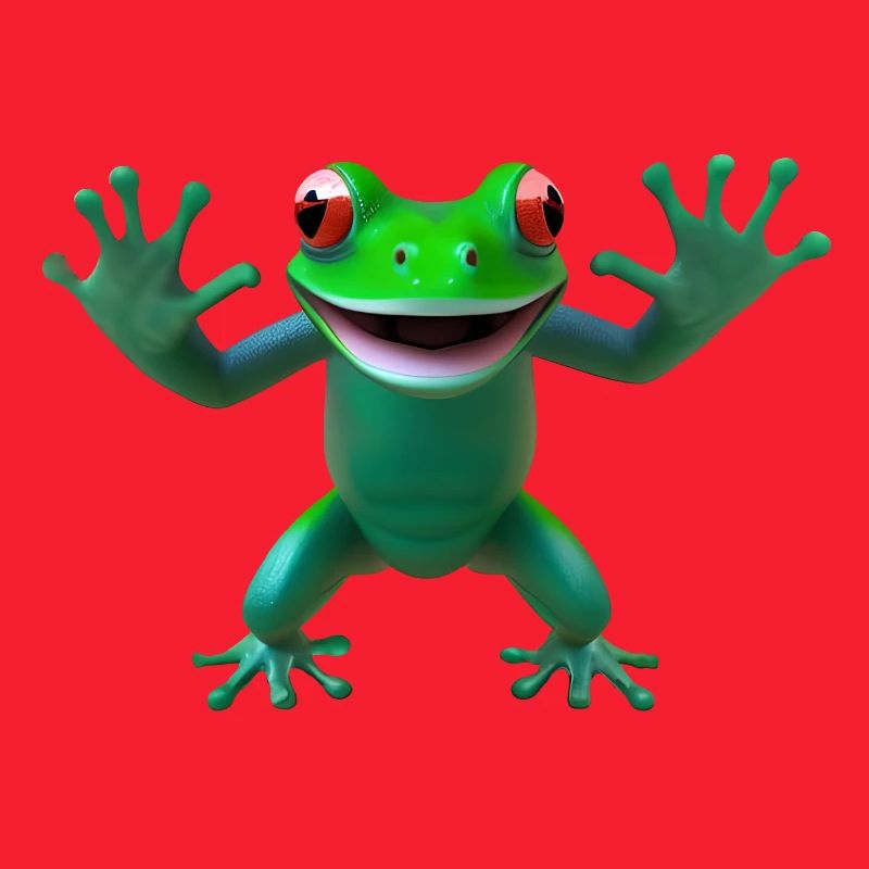 frosch stehend frei
