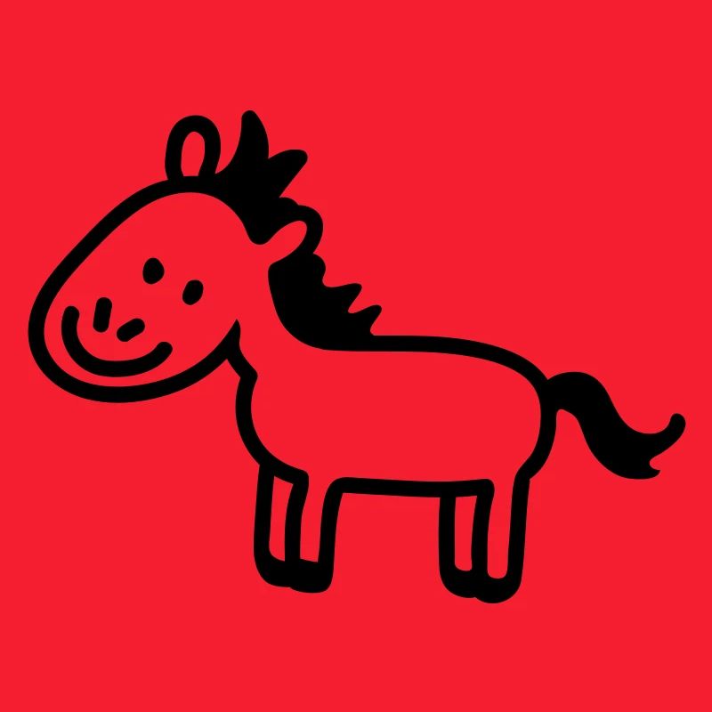 cheval de poney - ligne