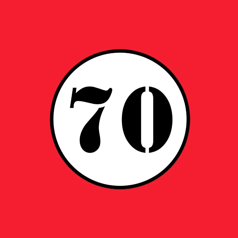 NUMMER 70 Siebzig Geburtstag Geschenk