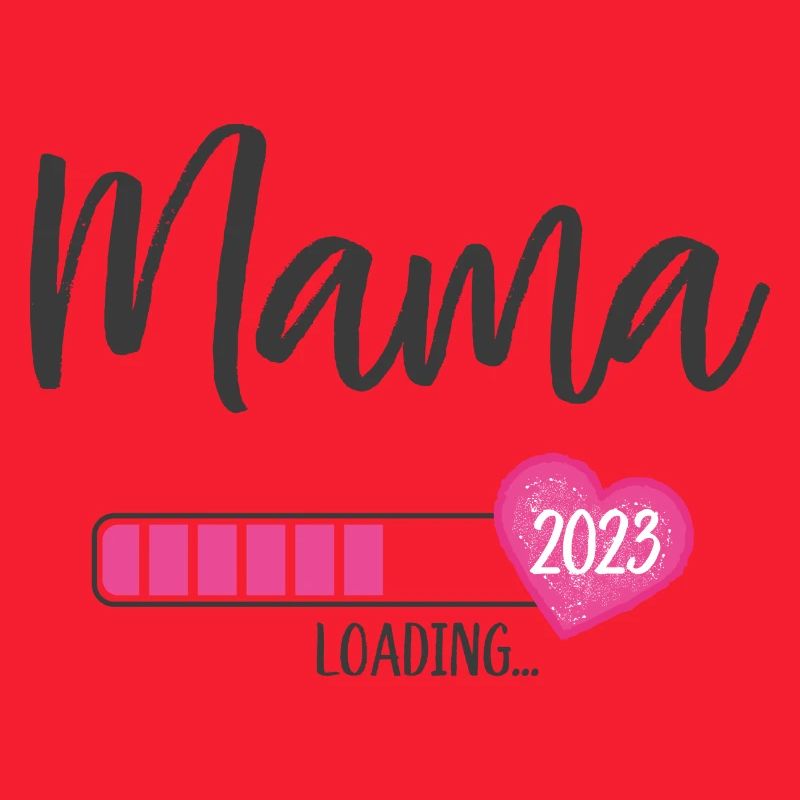Mama Loading 2023 Herz Mädchen Rosa Werdende Mama