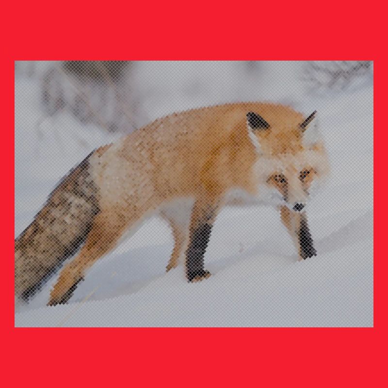 Schnee-Fuchs Pixelkunst