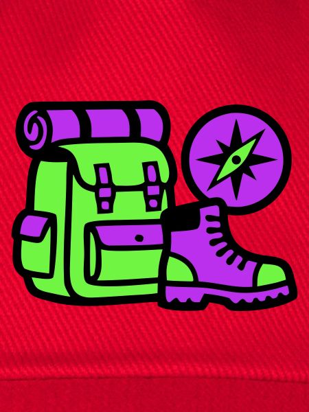 Wanderrucksack Kompass Grafik